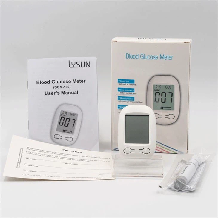 Lysun Hot Product Family Use Smart Device Glucos Meter Blood Glucose Blood Check Meter Blood Glucose Meter