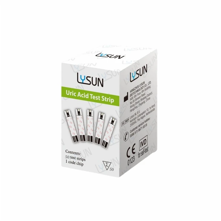 Lysu Uric Acid Glucose Test Strips Uric Acid Blood Meter Monitor Användning